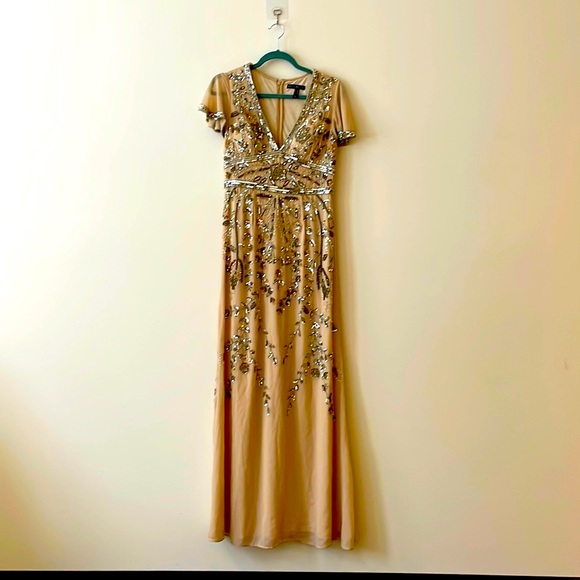 Aidan Mattox beaded gown size 6 - Picture 1 of 10